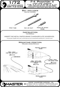 画像7: MASTER[AM-72-036]F-4 Phantom II (long nose versions) - F-4E, F, G, EJ and recce variants RF-4B, C, E, EJ (7)