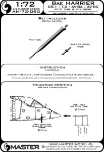 画像4: MASTER[AM-72-050]Harrier GR.1 / T.2 / AV-8A / AV-8C - Pitot Tube & Angle Of Attack probe (4)