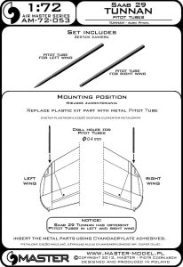 画像4: MASTER[AM-72-053]SAAB 29 Tunnan - Pitot Tubes (4)