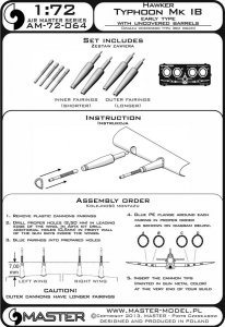 画像3: MASTER[AM-72-064]Hawker Typhoon Mk IB early type cannons with uncovered barrels (3)