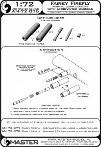 画像3: MASTER[AM-72-076]Fairey Firefly ? Hispano 20mm cannons with uncovered barrels (3)