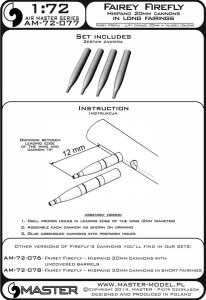 画像3: MASTER[AM-72-077]Fairey Firefly ? Hispano 20mm cannons in long fairings (3)