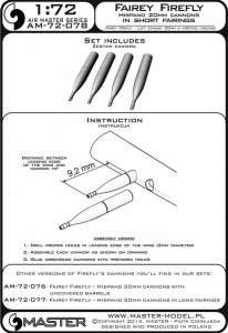 画像3: MASTER[AM-72-078]Fairey Firefly ? Hispano 20mm cannons in short fairings (3)