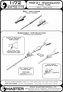画像4: MASTER[AM-72-115]MiG-31 (Foxhound) - Pitot Tube (4)