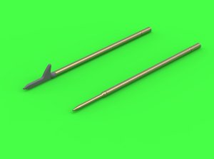 画像3: MASTER[AM-72-155]1/72 WWII アメリカ F4F-3ワイルドキャット後期型用 .50口径(12.7mm)ブローニング機銃銃身(円形冷却口付)&ピトー管(2種類) (3)