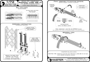 画像10: MASTER[AM-72-169]1/72 WWI ドイツ シュパンダウLMG 08/15機関銃 短装填ハンドルタイプ(2個入) (10)