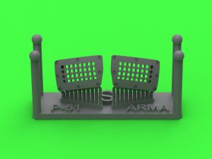 画像1: MASTER[AM-72-171]1/72 WWII アメリカ P-51ムスタング キャブレターエアフィルターカバー 標準穴開きタイプ(アルマホビー用) (1)