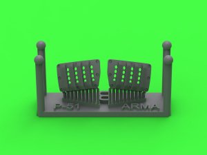 画像1: MASTER[AM-72-173]1/72 WWII アメリカ P-51ムスタング キャブレターエアフィルターカバー RAFルーバータイプ バージョンB(アルマホビー用) (1)