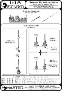 画像8: MASTER[GM-16-011]1/16 WWII ドイツ 2mアンテナロッド Fu5無線機用(1本入) (8)