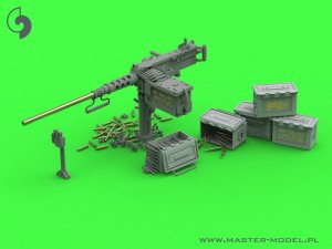 画像3: MASTER[GM-35-063]1/35 WWII アメリカ ブローニングM2HB .50口径(12.7mm)機関銃 w/戦車用マウント(初期M23揺架/弾薬トレイ) (3)