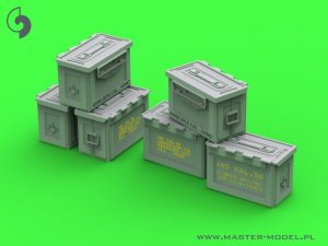 画像5: MASTER[GM-35-068]1/35 WWII アメリカ ブローニングM2HB .50口径(12.7mm)機関銃用 M2弾薬箱 閉状態 WWIIタイプ(6個入) (5)