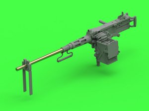 画像10: MASTER[GM-35-069]1/35 WWII アメリカ ブローニングM2HB .50口径(12.7mm)機関銃セット D69820揺架/D68375小型弾倉付(大戦初期戦車用) (10)