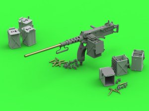 画像10: MASTER[GM-35-070]1/35 WWII アメリカ ブローニングM2HB .50口径(12.7mm)機関銃セット D70627揺架/D68375小型弾倉付(M10駆逐戦車用) (10)