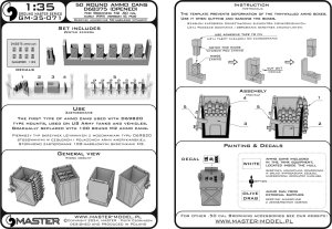 画像7: MASTER[GM-35-071]1/35 WWII アメリカ D68375小型50発入弾倉 大戦初期.50口径(12.7mm)機関銃用 開状態 (6個入) (7)