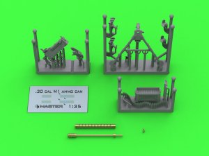 画像1: MASTER[GM-35-088]1/35 WWII/現用 アメリカ ブローニングM1919A4 .30口径(7.62mm)機関銃 M2三脚搭載(M1弾薬箱付) (1)