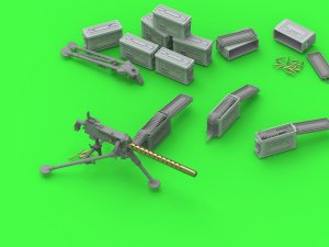 画像10: MASTER[GM-35-088]1/35 WWII/現用 アメリカ ブローニングM1919A4 .30口径(7.62mm)機関銃 M2三脚搭載(M1弾薬箱付) (10)