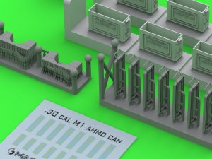 画像6: MASTER[GM-35-090]1/35 WWII/現用 アメリカ ブローニングM1919 .30口径(7.62mm)機関銃用 M1弾薬箱 開状態(6個入) (6)