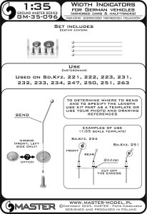 画像6: MASTER[GM-35-096]1/35 WWII ドイツ軍車両用 車幅ポール Sd.Kfz.221/222/223/231/232/233/234/247/250/251/263など用(4本入) (6)