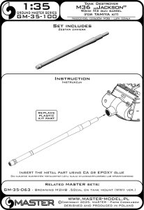 画像8: MASTER[GM-35-100]1/35 WWII アメリカ M36ジャクソン駆逐戦車 90mm M3砲身(タミヤ用) (8)