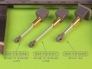 画像4: MASTER[GM-72-037]1/72 WWII ドイツ 7.5cm StuK 40 L/48砲身 マズルブレーキ/マントレット付 III号突撃砲F後期/G型用 (4)