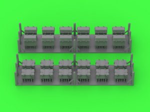 画像1: MASTER[SM-200-015]1/200 WWII 日本海軍 九六式25mm機銃用 弾薬箱 2タイプ(12+12個入) (1)