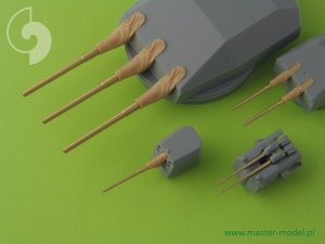 画像2: MASTER[SM-350-058]Scharnhorst armament - for turrets with blastbags - 280mm (9pcs), 150mm (12pcs), 105mm (14pcs) barrels (2)