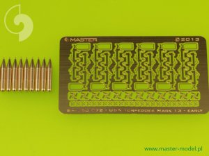 画像1: MASTER[SM-350-072]USN Airborne torpedoes Mark 13 (22.4in) with trolleys - early type (10pcs) (1)