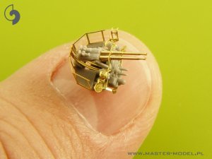 画像2: MASTER[SM-350-091]USN 40 mm/56 Bofors twin mount ver.1 / with Mk-51 director - (resin, PE and turned parts) - (6pcs) (2)