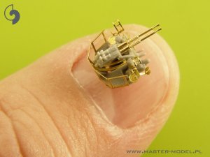 画像5: MASTER[SM-350-091]USN 40 mm/56 Bofors twin mount ver.1 / with Mk-51 director - (resin, PE and turned parts) - (6pcs) (5)