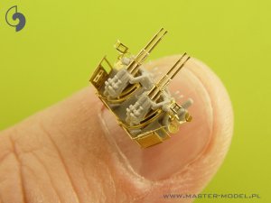 画像2: MASTER[SM-350-093]USN 40 mm/56 Bofors quadruple mount ver.1 / with Mk-51 director - (resin, PE and turned parts) - (6pcs) (2)
