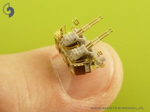 画像2: MASTER[SM-350-094]USN 40 mm/56 Bofors quadruple mount ver.2 / with Mk-51 director - (resin, PE and turned parts) - (6pcs) (2)