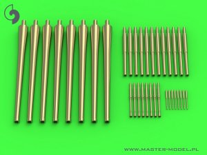 画像1: MASTER[SM-350-098]R.N. Zara armament - 203mm (8pcs), 100mm (12pcs), 37mm (8pcs), 13,2mm (8pcs) barrels (for Trumpeter kitset) (1)