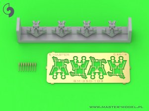 画像1: MASTER[SM-350-103]French Twin Mount 37mm/50 (1.46in) Model 1933 - (resin, PE and turned parts) - (4pcs) (1)