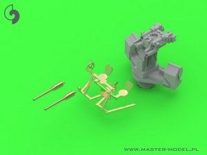 画像4: MASTER[SM-350-103]French Twin Mount 37mm/50 (1.46in) Model 1933 - (resin, PE and turned parts) - (4pcs) (4)