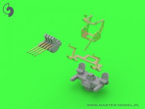 画像4: MASTER[SM-350-104]French Quad Mount Hotchkiss 13,2mm/76 (0.52in) Model 1929 - (resin, PE and turned parts) - (4pcs) (4)