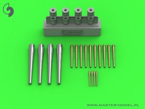 画像1: MASTER[SM-350-107]Schleswig-Holstein (1935) armament - 280mm (4pcs), 150mm (10pcs), 88mm (4pcs)  barrels with resin mounts (for Trumpeter kit) (1)