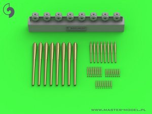 画像1: MASTER[SM-350-109]HMS Cornwall, HMS Kent armament barrels - 8in (8pcs), 4in (8pcs), 40mm POM-POM (16pcs), Vickers .50cal (8pcs) (for Trumpeter kit) (1)