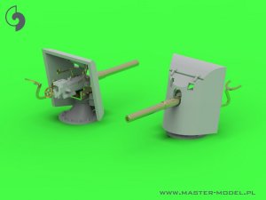 画像2: MASTER[SM-350-111]German gun 8,8cm/35 (3.46in) SK L/35 - used in early 1900's (e.g. Schlezwig-Holstein 1908) - (resin, PE and turned parts) - (4pcs) (2)