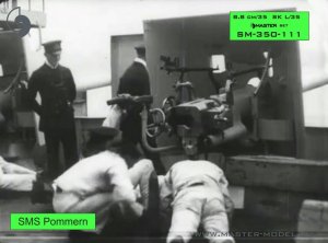 画像12: MASTER[SM-350-111]German gun 8,8cm/35 (3.46in) SK L/35 - used in early 1900's (e.g. Schlezwig-Holstein 1908) - (resin, PE and turned parts) - (4pcs) (12)