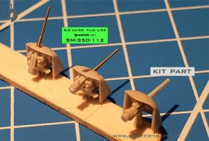 画像3: MASTER[SM-350-112]German gun 8,8cm/45 (3.46in) Flak L/45 - used on most German warships of WWI - (resin and turned parts) - (4pcs) (3)