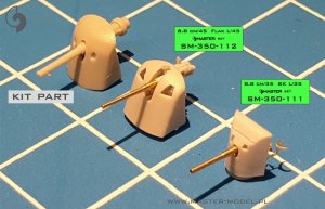 画像6: MASTER[SM-350-112]German gun 8,8cm/45 (3.46in) Flak L/45 - used on most German warships of WWI - (resin and turned parts) - (4pcs) (6)