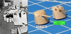 画像10: MASTER[SM-350-112]German gun 8,8cm/45 (3.46in) Flak L/45 - used on most German warships of WWI - (resin and turned parts) - (4pcs) (10)