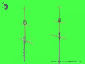 画像7: MASTER[SM-350-117]1/350 WWI オーストリア＝ハンガリー 戦艦SMSフィリブス・ウニティス マスト/ヤードセット(トランペッター用) (7)