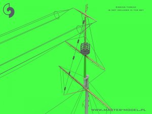 画像9: MASTER[SM-350-117]1/350 WWI オーストリア＝ハンガリー 戦艦SMSフィリブス・ウニティス マスト/ヤードセット(トランペッター用) (9)