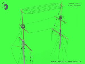 画像11: MASTER[SM-350-117]1/350 WWI オーストリア＝ハンガリー 戦艦SMSフィリブス・ウニティス マスト/ヤードセット(トランペッター用) (11)