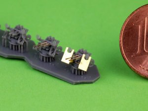 画像4: MASTER[SM-350-122]1/350 WWII 日本海軍 九六式25mm連装機銃 初期型 環状照準器(6個入) (4)