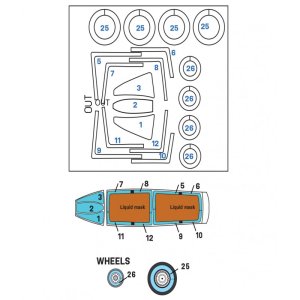 画像2: ミリョク[MIR/C48003]1/48 現用  米海軍 F-14Aトムキャット用キャノピー片面マスキングシートセット (2)