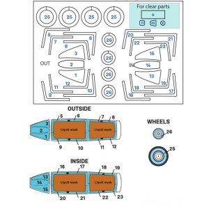 画像2: ミリョク[MIR/D48004]1/48 現用  米海軍 F-14Dトムキャット用キャノピー両面マスキングシート (2)