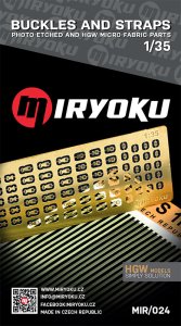 画像1: ミリョク[MIR024]1/35 サイドリリースバックル&1mm幅ストラップセット (1)