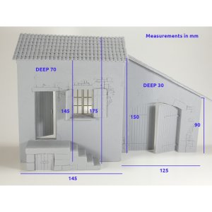 画像4: MacOne Models[MAC35190]1/35 農場の家 納屋付住居壁面 (4)